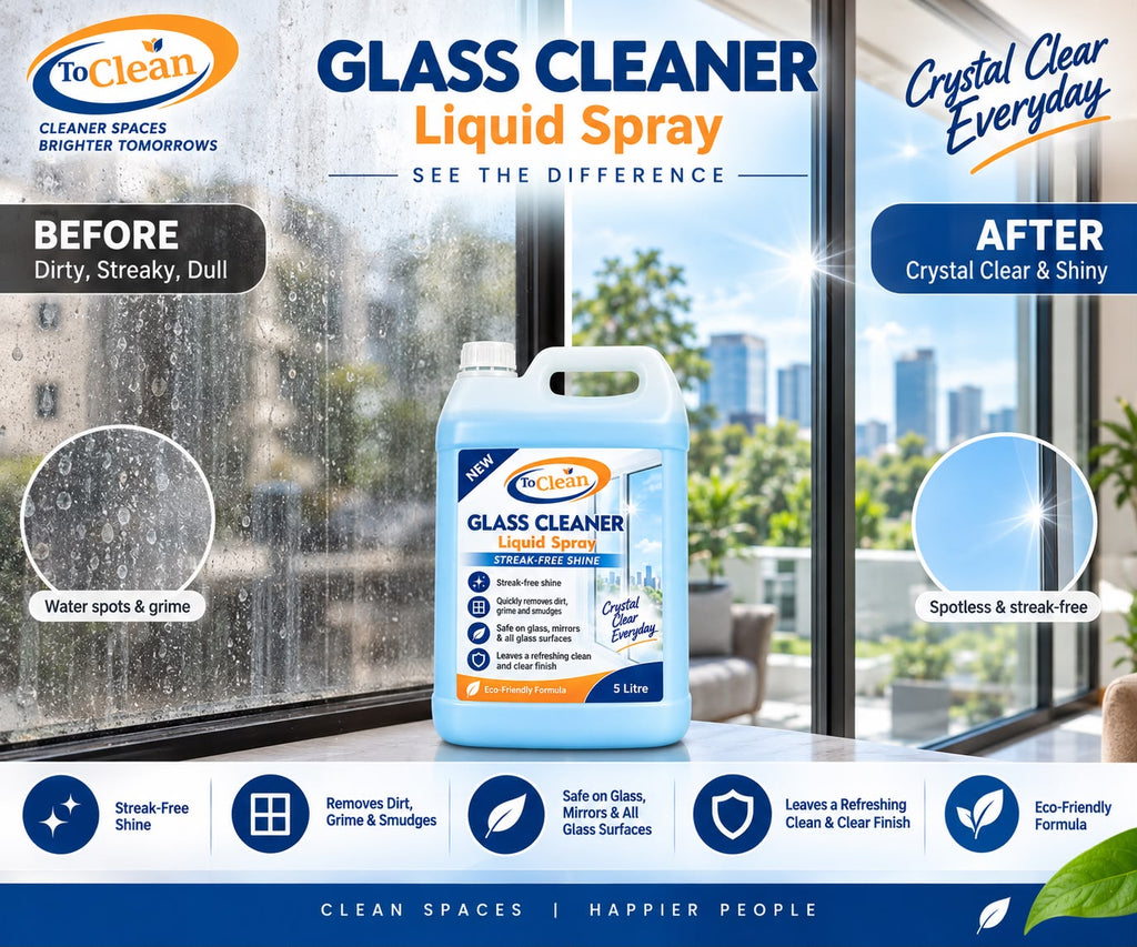 To Clean Glass Cleaner Liquid Spray Refill – 5 Liters