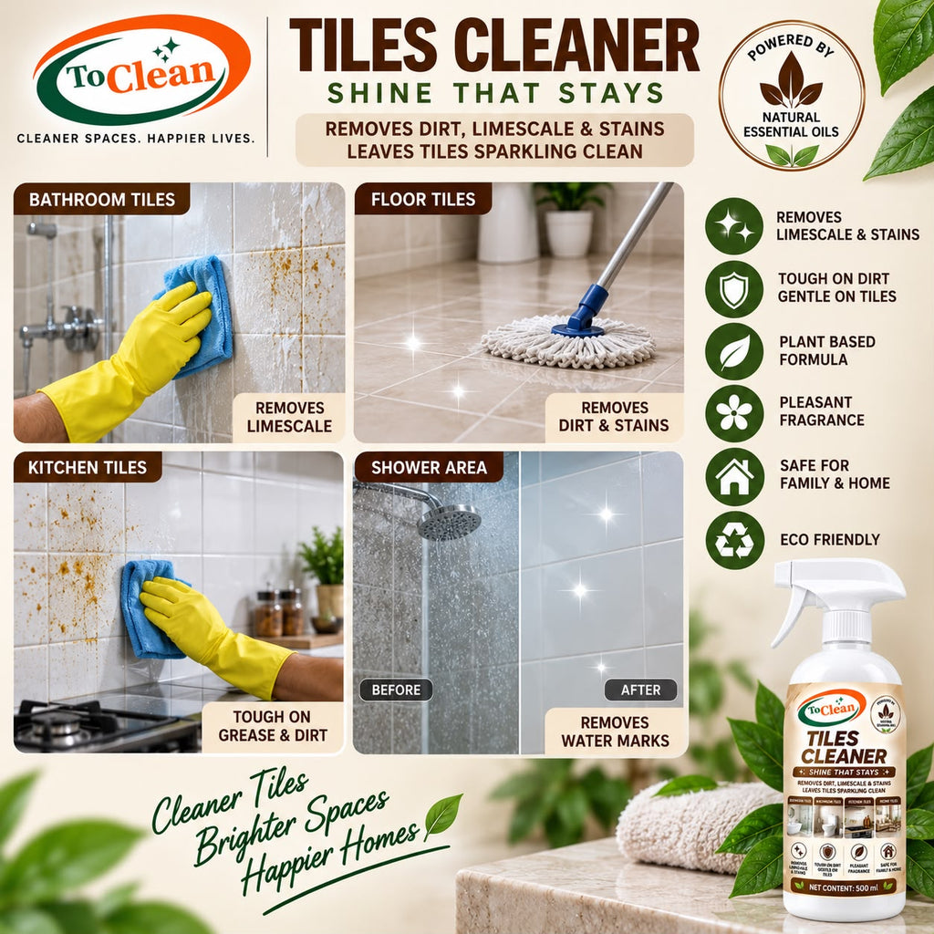 TO CLEAN Natural Tiles Cleaner Spray (500 ml) – Shine That Stays