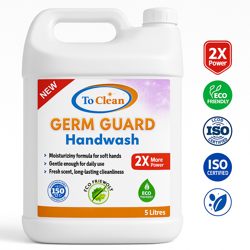 To Clean Germ Guard 5 Liters Liquid Handwash refill container with 2X more power moisturizing formula